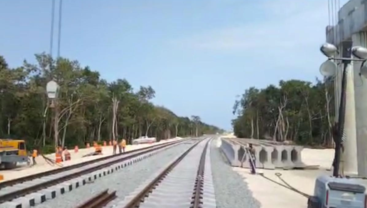 Tren Maya: Avanza construcción de las vías en el tramo Tulum -Bacalar