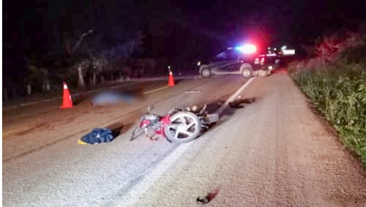 Muere un hombre al derrapar con su motocicleta en la vía Xpechil-Kambul