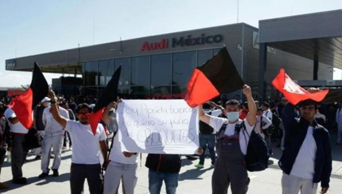Huelga en la planta Audi en Puebla, sin avances en las negociaciones