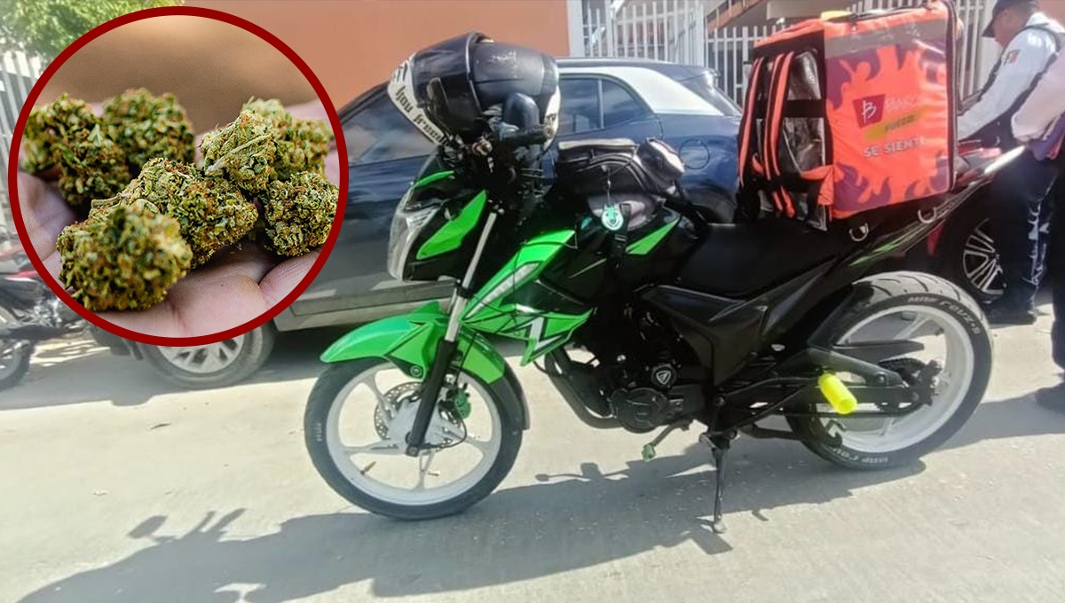 Detienen a repartidor de Rappi por trasladar marihuana en Campeche