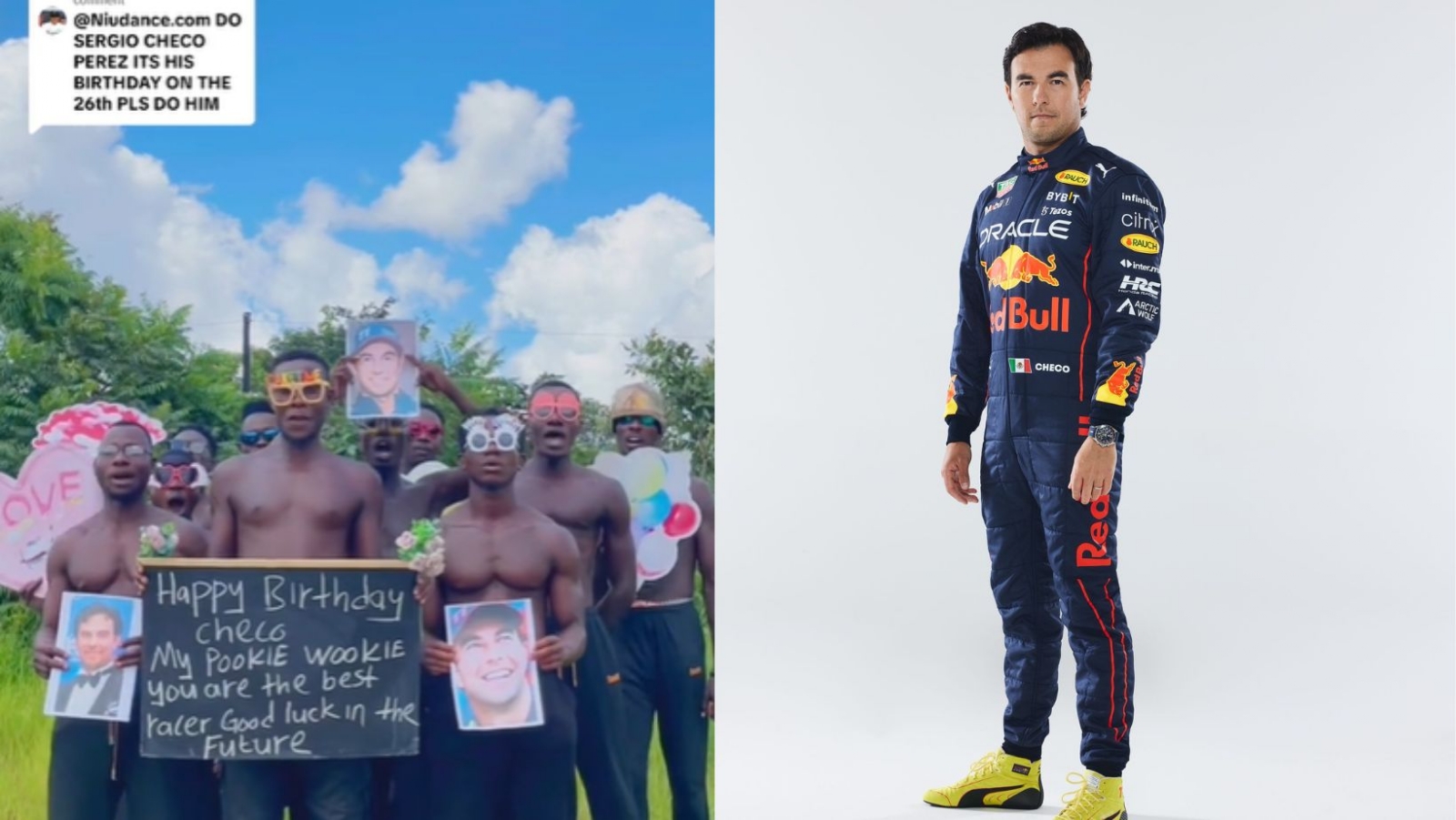 Niudance felicita al piloto Checo Pérez en su cumpleaños número 34