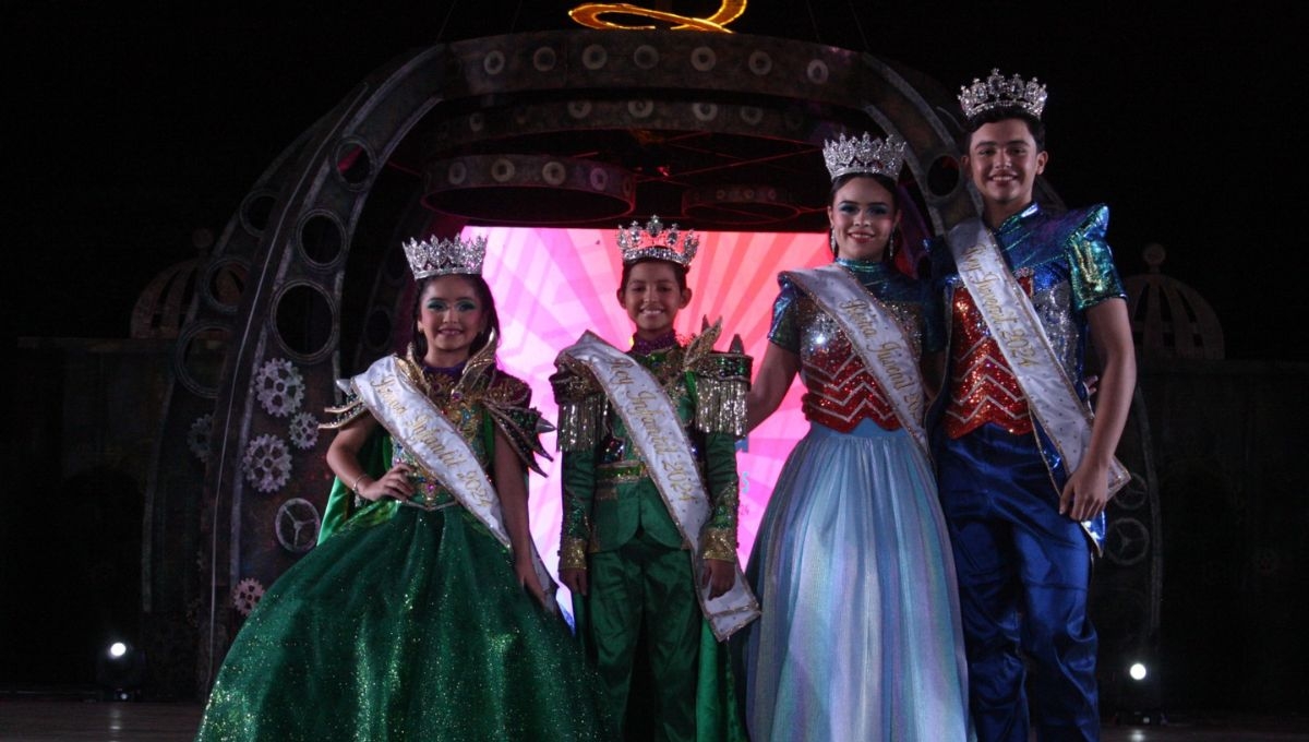 Reyes Infantiles y Juveniles son coronados en el Carnaval de Mérida 2024