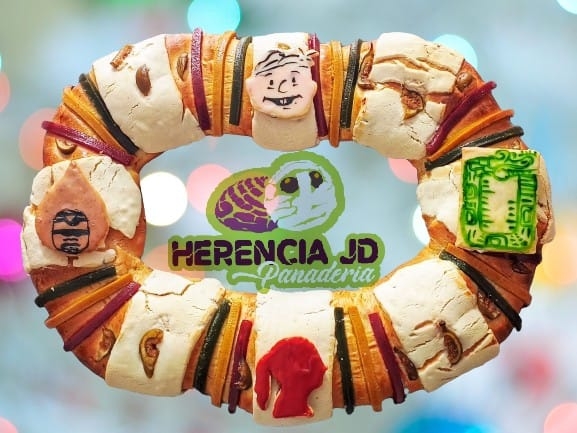 Crean Rosca de Reyes inspirada en la 4T con fotos de Sheinbaum y AMLO