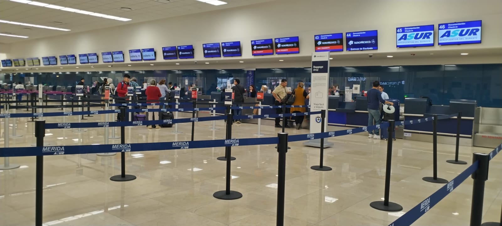 Aeroméxico opera sin vuelos cancelados en el aeropuerto de Mérida por segundo día consecutivo