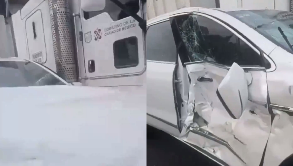 Choque en la autopista México-Puebla deja varios lesionados: VIDEO