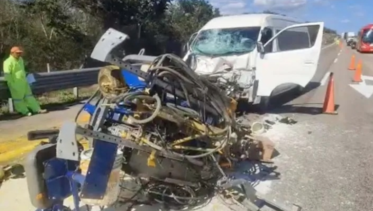 Accidente en la vía Mérida-Campeche deja a cuatro lesionados