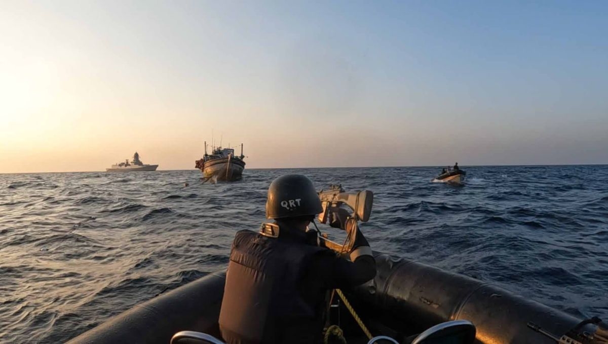 Un comando de la María de la India abordó un barco de bandera liberiana que habia sido secuestrado en el Mar Arábigo