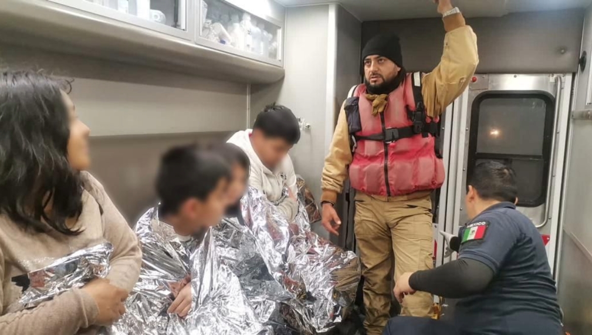 INM rescata a familia mexicana con hipotermia luego de permanecer siete horas en el Río Bravo: VIDEO