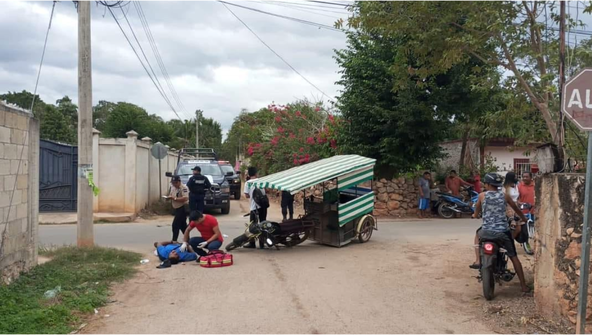 Choque entre un vehículo de la Policía Federal y mototaxi deja a un lesionado en Muna