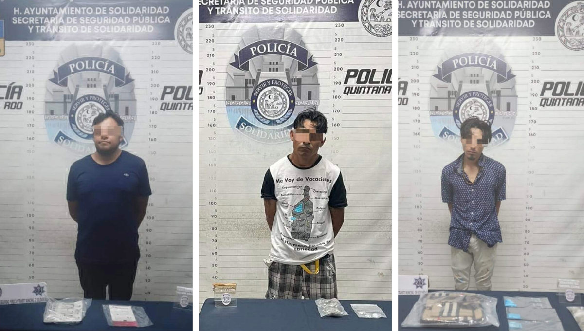 Arrestan a tres individuos en Playa del Carmen por delitos diferentes