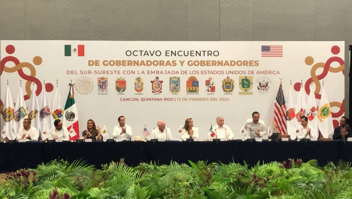 Gobernadores del Sureste se reúnen con el Embajador de Estados Unidos en Cancún