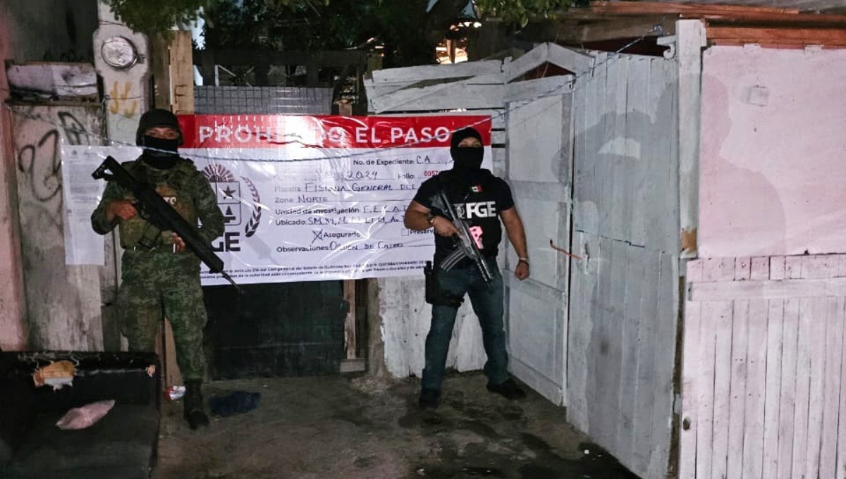 Los ocho detenidos quedaron a disposición de la FGE Quintana Roo
