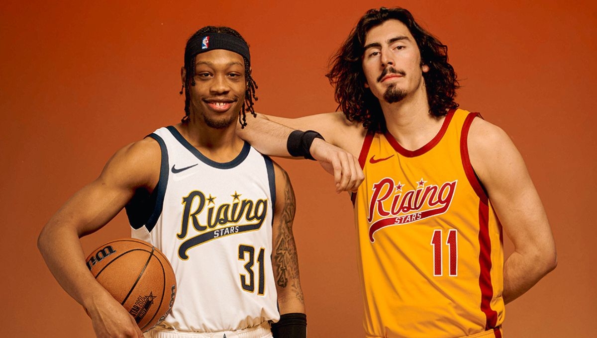 Alondes Williams y Jaime Jáquez Jr. previo al NBA Rising Stars Challenge 2024