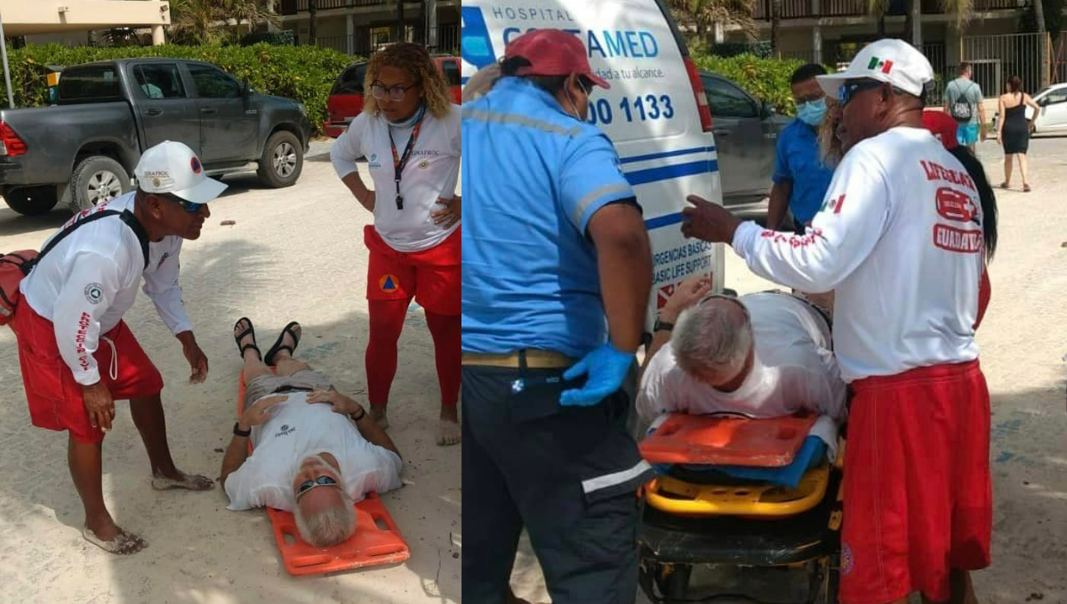 Turista estadounidense cae entre rocas y se fractura la cadera en Playa del Carmen