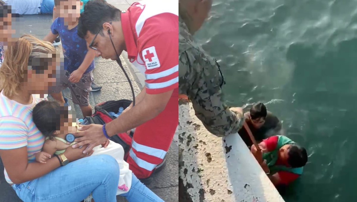 Bebé cae al mar con todo y carriola en el malecón de Veracruz: VIDEO