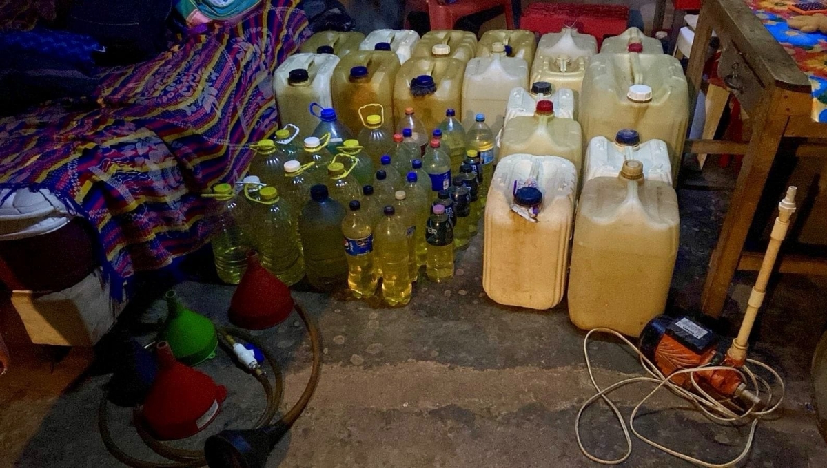 FGR asegura más de 23 mil litros de huachicol en Dzitbalché, Campeche; hay ocho detenidos