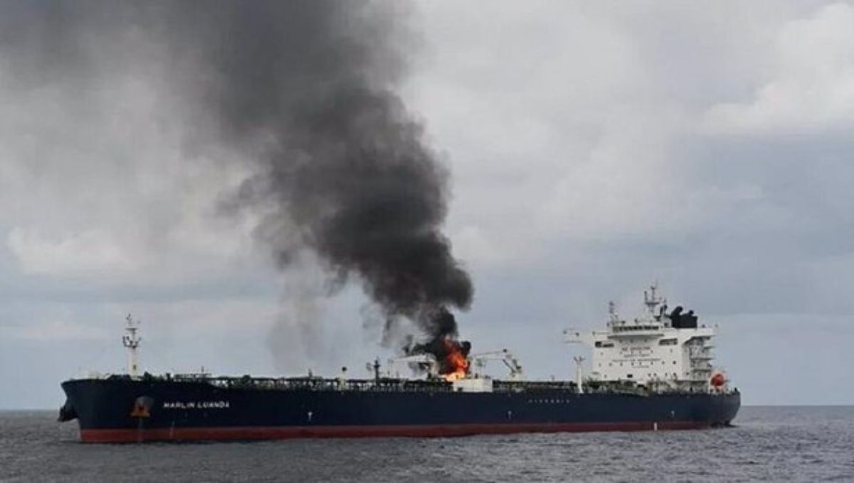 Un buque británico se incendió en el Golfo de Adén tras un ataque con misiles por parte de los rebeldes hutíes