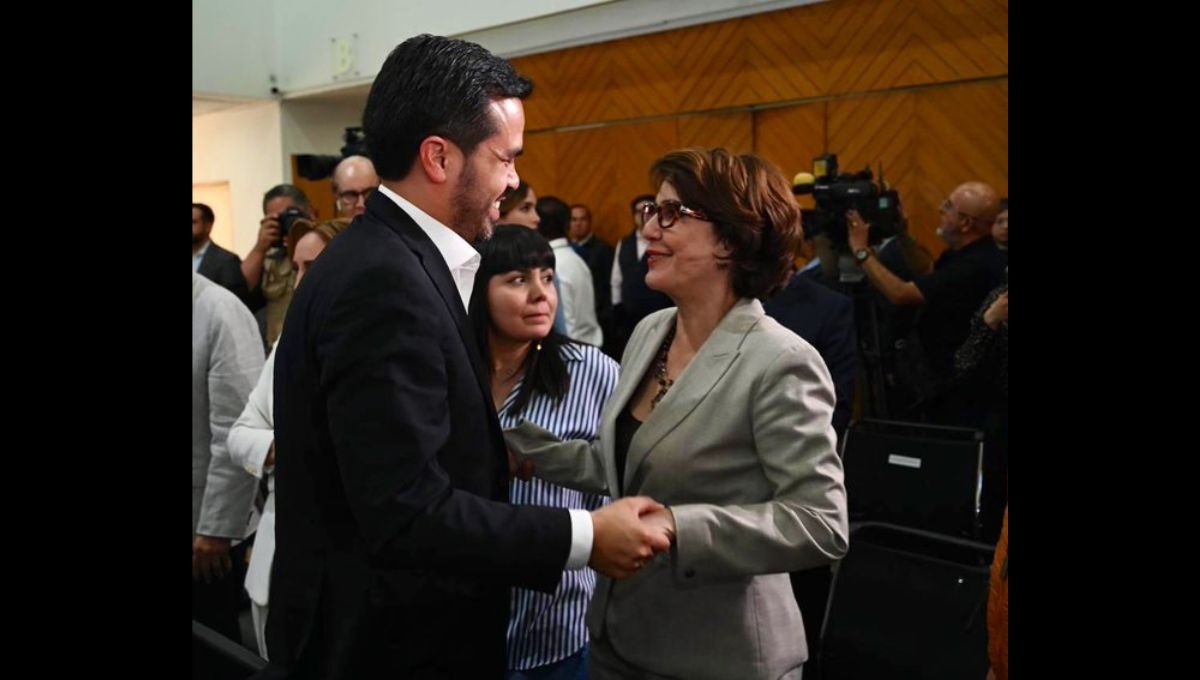 Patricia Mercado le echa flores a Jorge Máynez, candidato presidencial, luego de renunciar a su campaña
