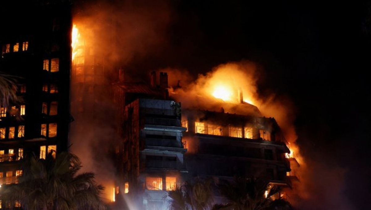La empresa Synthesis Investigación de Siniestros prevé determinar en un par de días el origen, la fuente y la causa del incendio en el edificio en Valencia, España