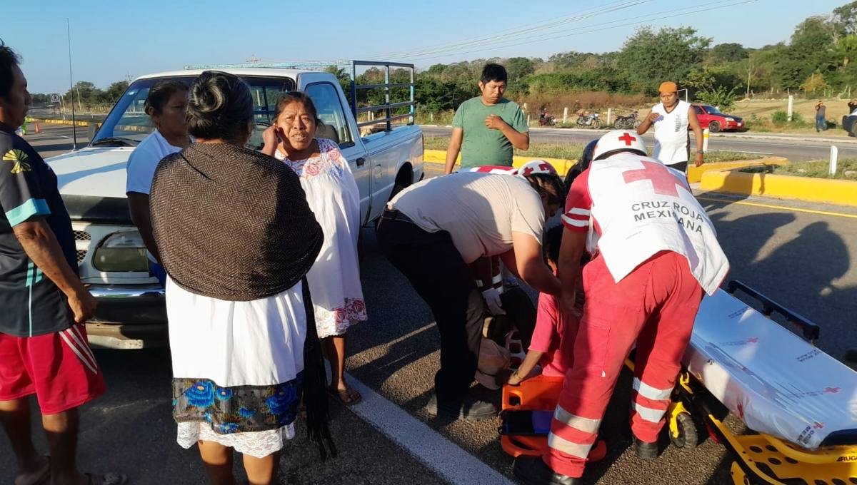 El lesionado fue trasladado al hospital integral IMSS-Bienestar de Calkiní