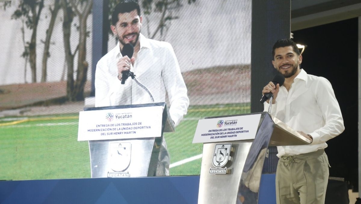 Henry Martín viajó a Mérida para inaugurar la Unidad Deportiva junto a sus seres queridos