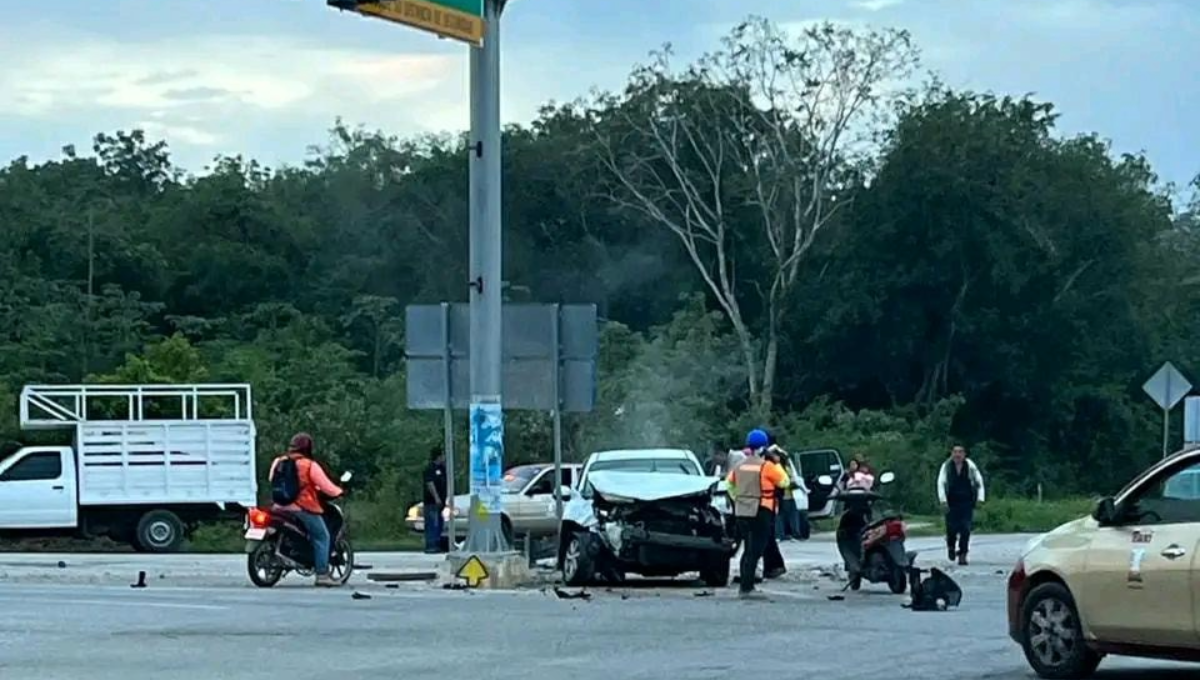 Choque en la vía Valladolid-Ebtún deja a tres personas lesionadas
