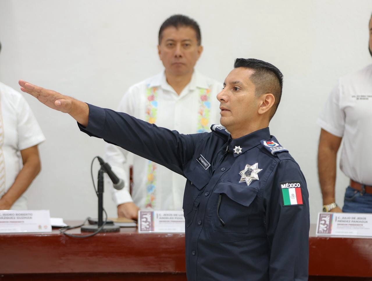Presentan a Carlos Ernesto D´amiano, nuevo jefe policial de Cancún