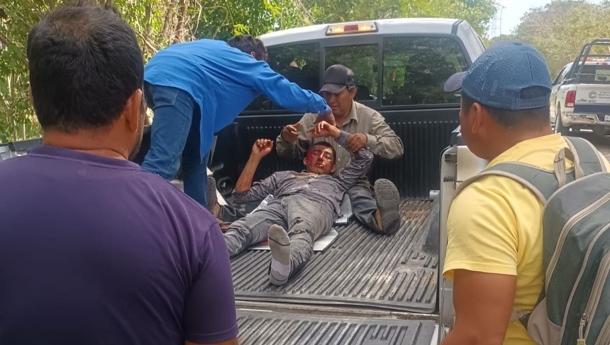 Un joven terminó lastimado tras un incidente con su motocicleta en Campeche