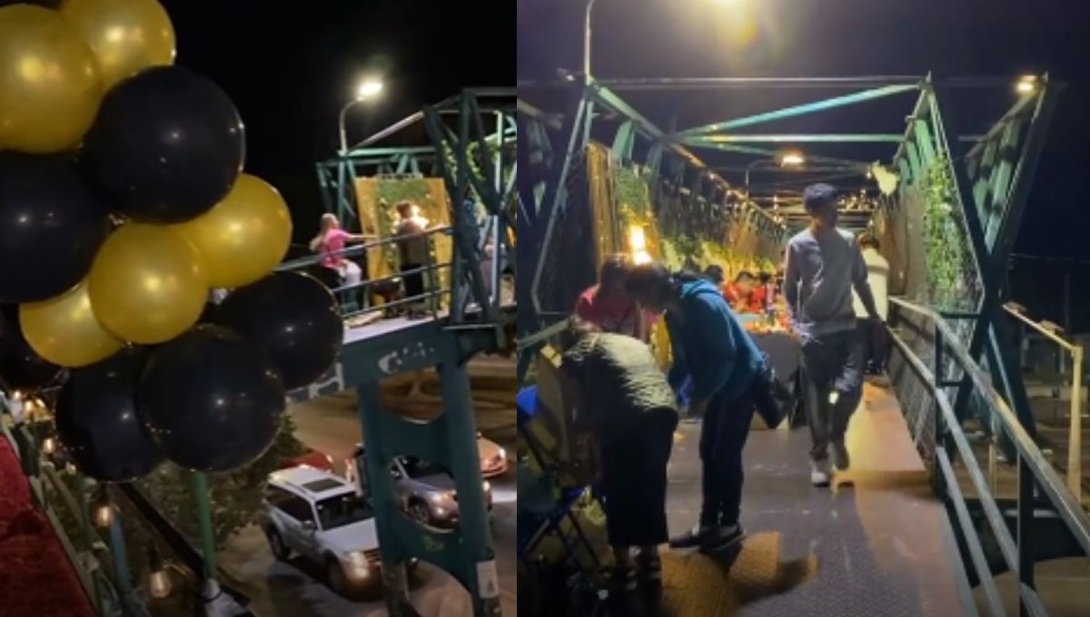 Celebran fiesta coquette en puente peatonal de Guadalajara, Jalisco: VIDEO