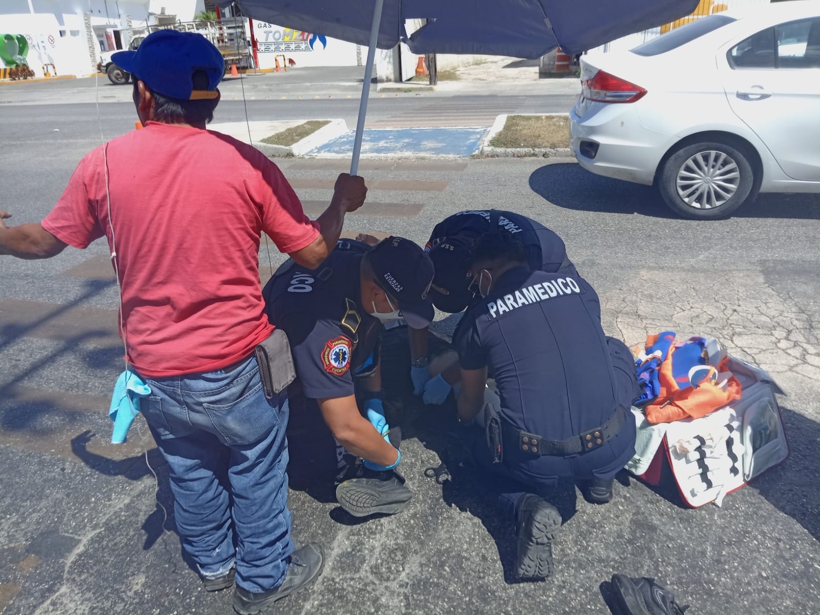 El motociclista fue trasladado a un hospital en Mérida