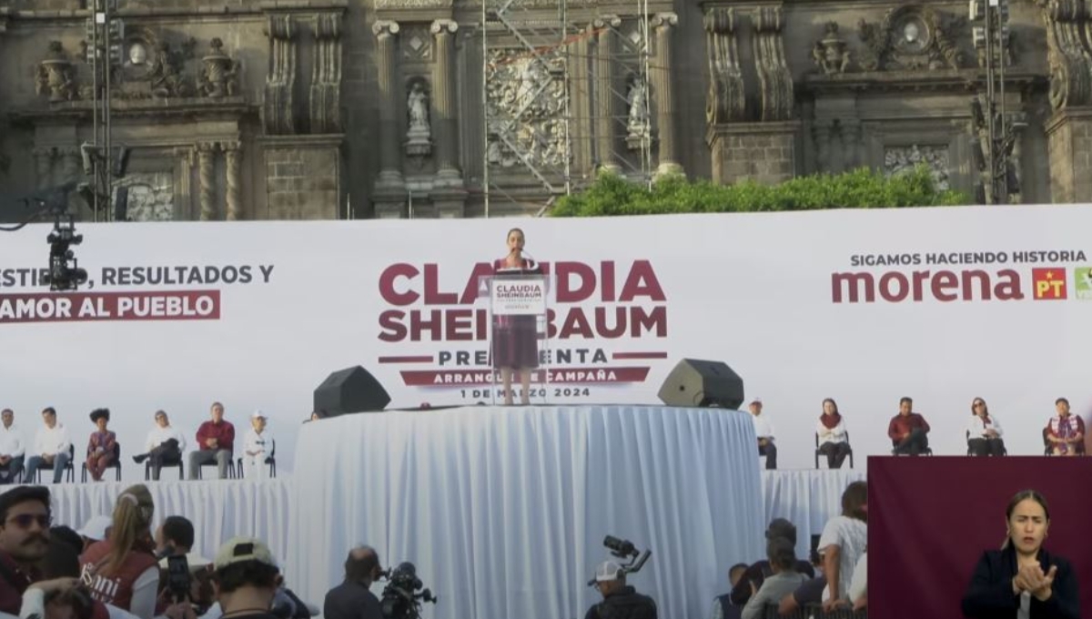 Claudia Sheinbaum inicia campaña en el Zócalo de la CDMX: Estas son sus frases destacadas