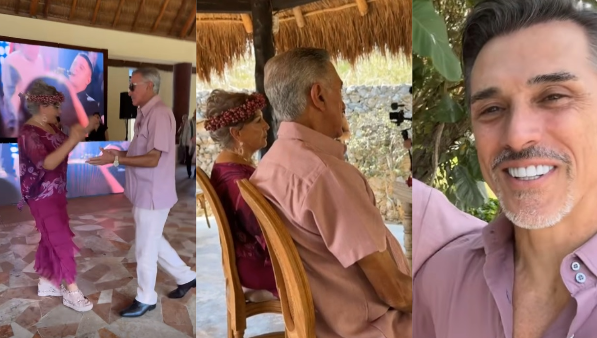 Papás de Sergio Mayer celebran 60 años de casados en Yucatán