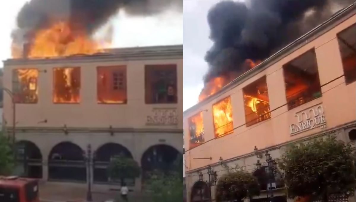 Restaurante Enrique sufre fuerte incendio en Insurgentes Sur, CDMX: VIDEO
