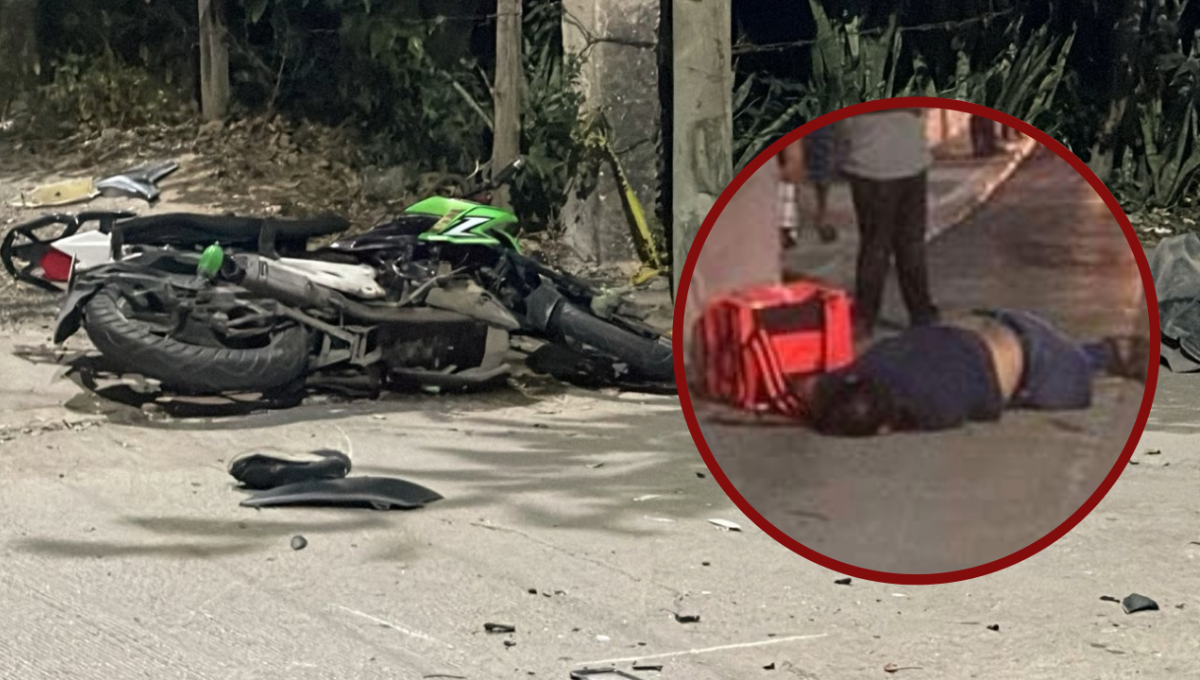 El cuerpo del motociclista quedó inerte con lesiones en el cuerpo
