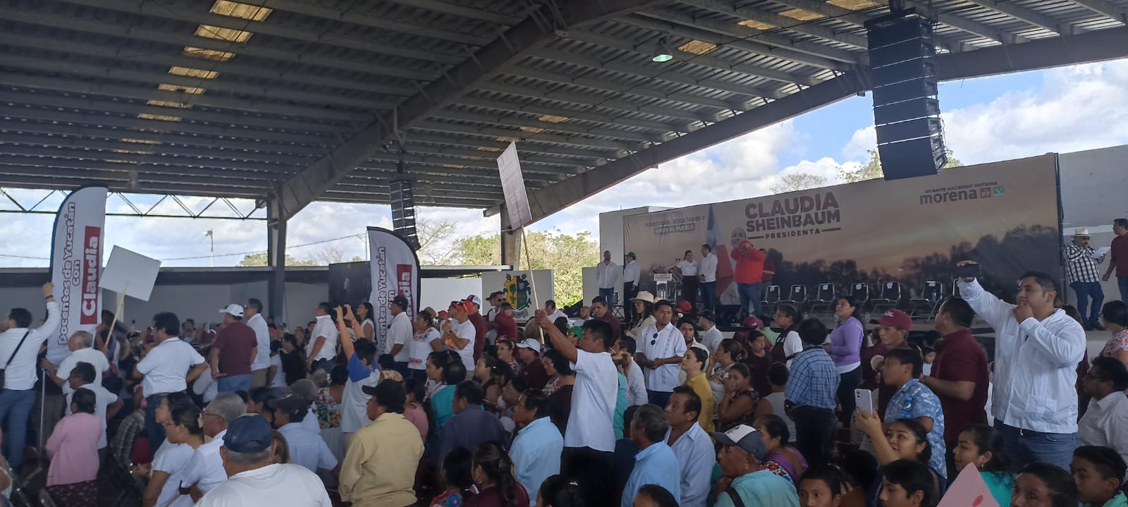 Claudia Sheinbaum y Joaquín Díaz Mena en Tizimín: Sigue en vivo el mitin en Yucatán