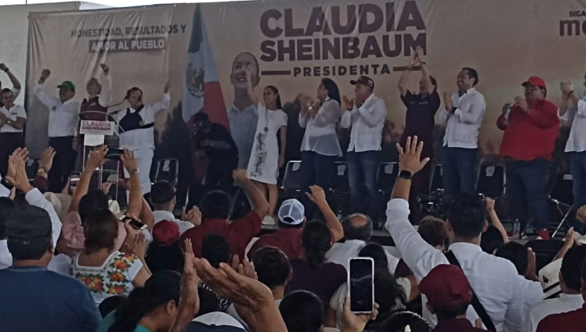 Habitantes de Tizimín apoyan la continuidad de la 4T en México con Claudia Sheinbaum