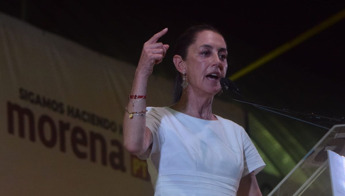 Claudia Sheinbaum fue apoyada por un sinfín de simpatizantes en Umán