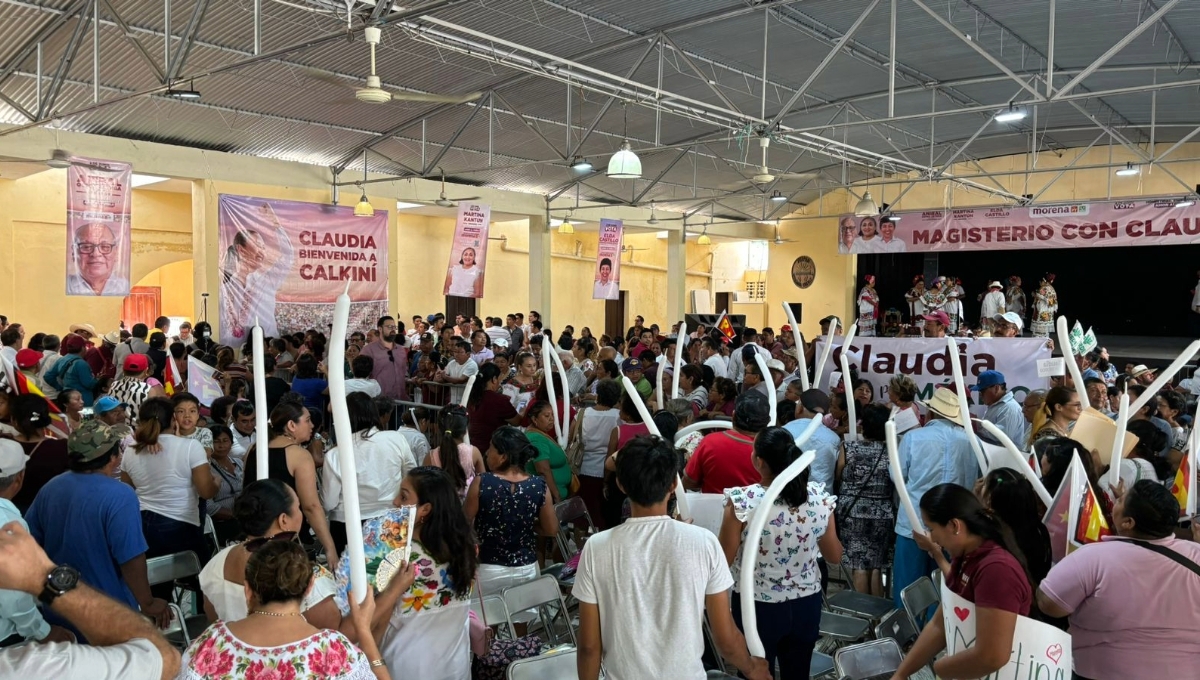 Claudia Sheinbaum en Campeche: Cientos de simpatizantes la reciben en Calkiní