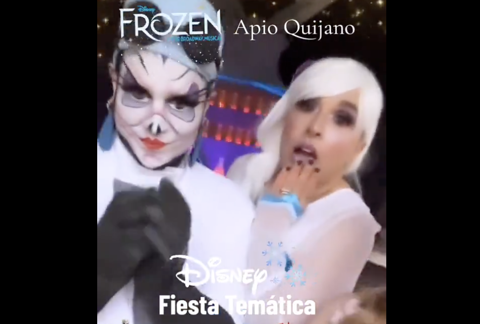 Apio Quijano se disfraza de la princesa Elsa de Disney