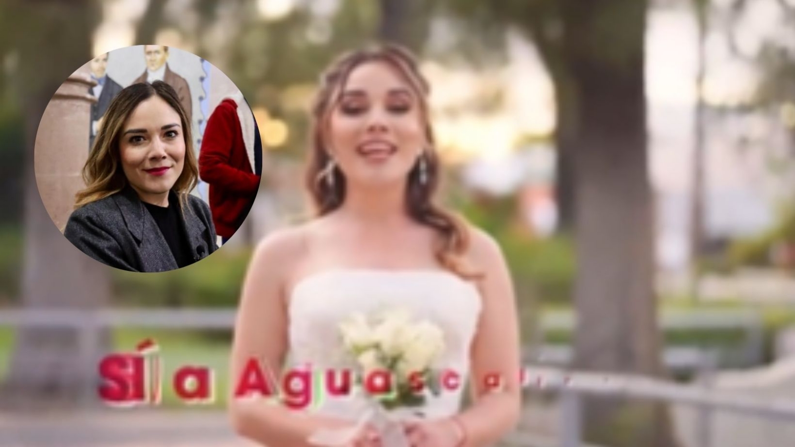 Candidata de Aguascalientes se viste de novia para pedir el voto