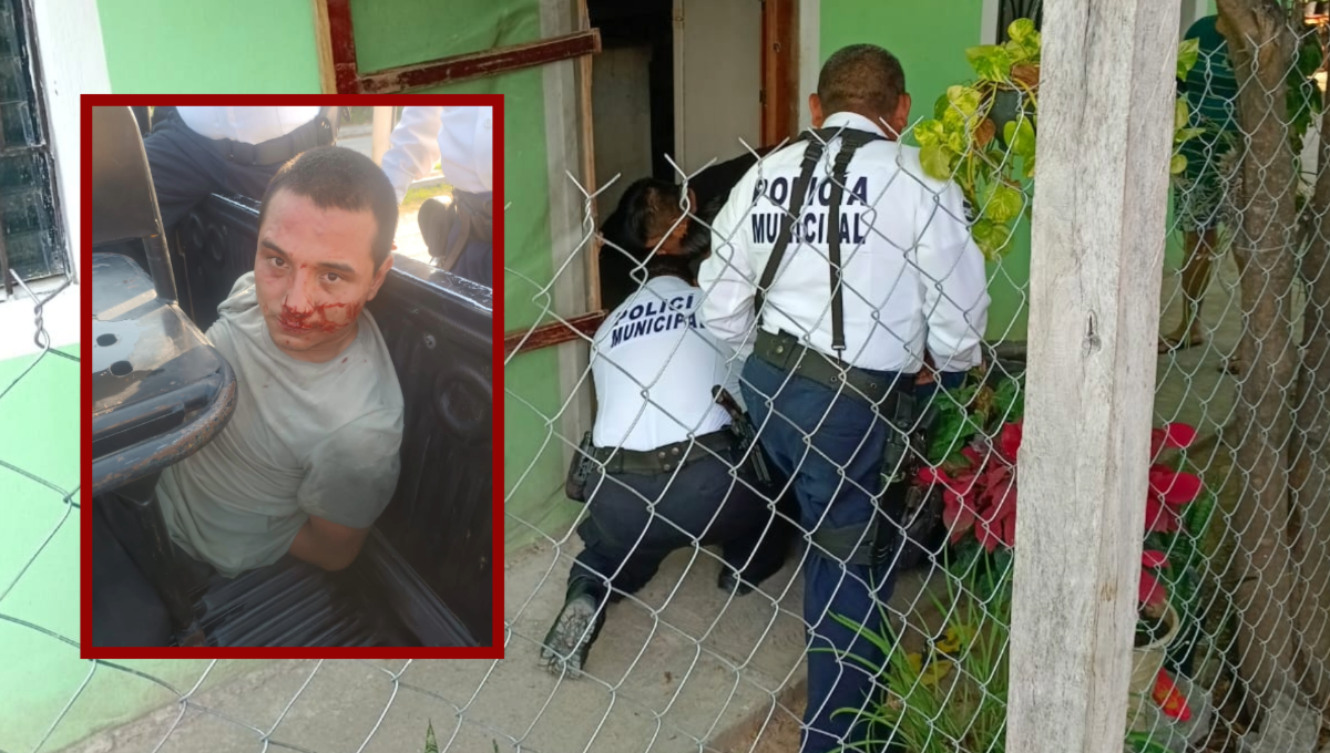 Detienen a presunto ladrón al interior de una vivienda en Escárcega, Campeche