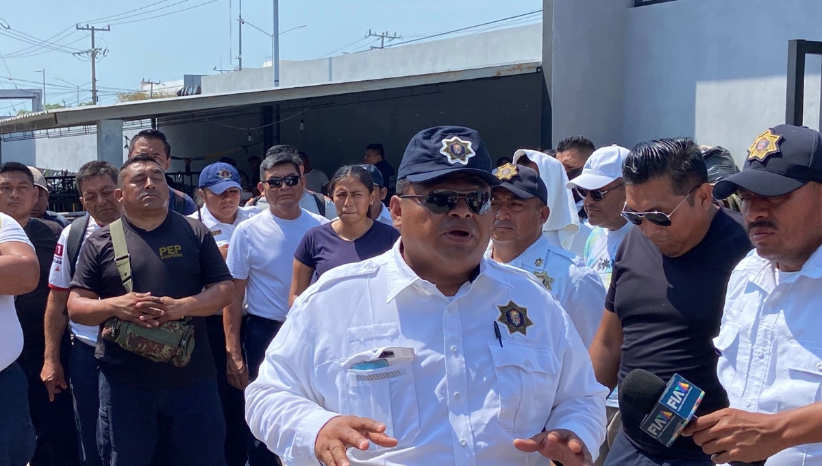 Policías de Campeche niegan exigir despensas en medio de la huelga