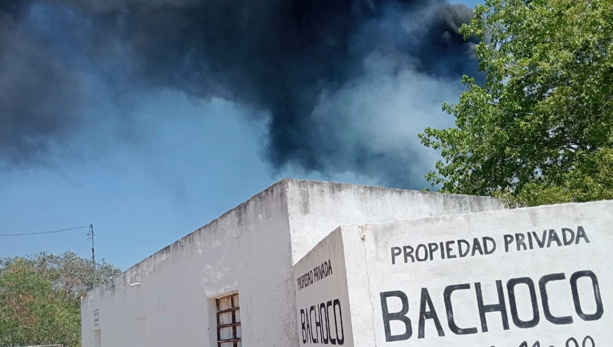Familias de Hunucmá corren aterrorizados ante voraz incendio: VIDEO