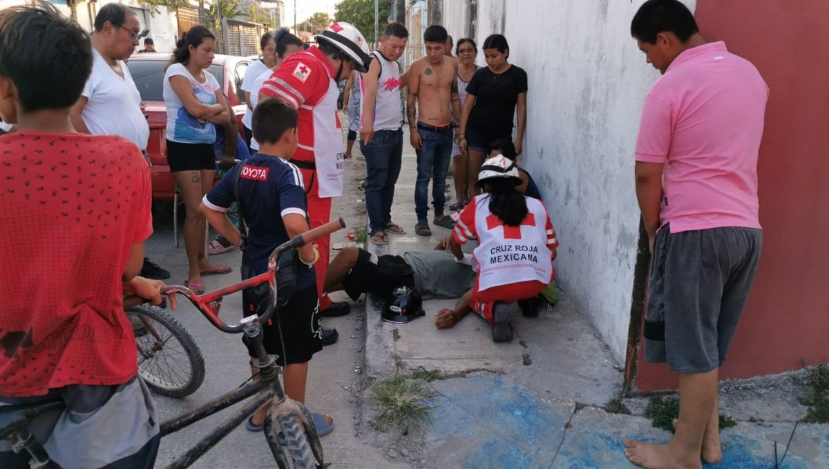 Automóvil impacta a motociclista en Ciudad del Carmen, Campeche