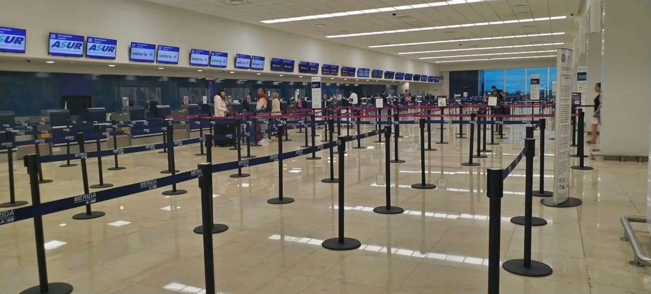 Aeropuerto de Mérida luce semivacío tras un lento inicio de operaciones