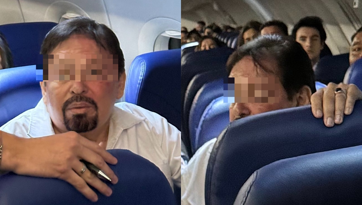 Exhiben a un hombre por manosear a una mujer y una niña en un vuelo de Mérida a CDMX