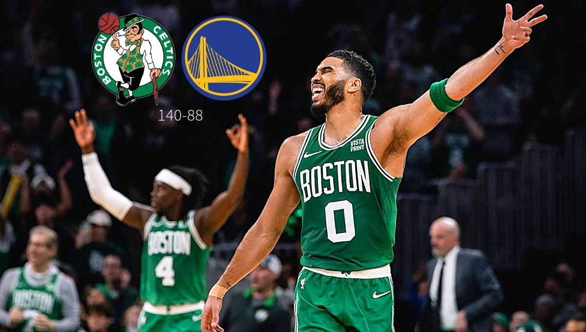 Celtics de Boston descuartizan a Warrios en el TD Garden con puntaje histórico