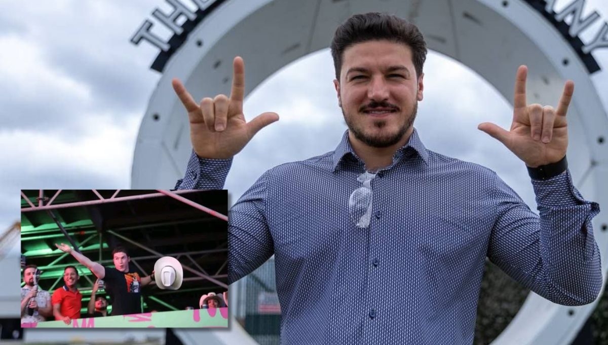 Samuel García se divierte regalando sombreros en el Tecate Pa'l Norte 2024: VIDEO