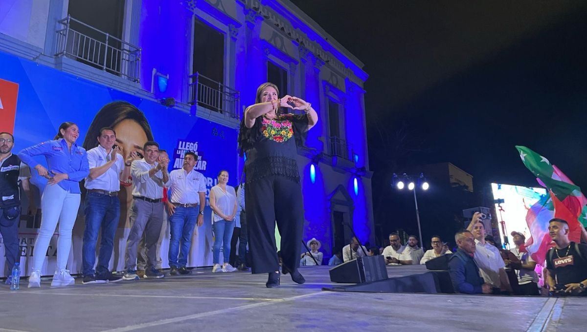 Xóchitl Gálvez reúne menos de mil personas en Progreso