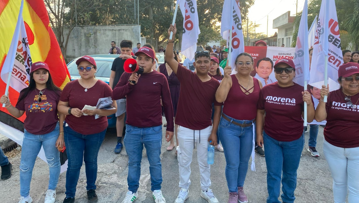 Morena lleva mensaje de Joaquín Díaz Mena a Vergel III, en Mérida, con el lema "todos somos Huacho": EN VIVO